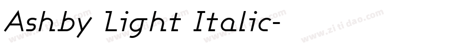 Ashby Light Italic字体转换